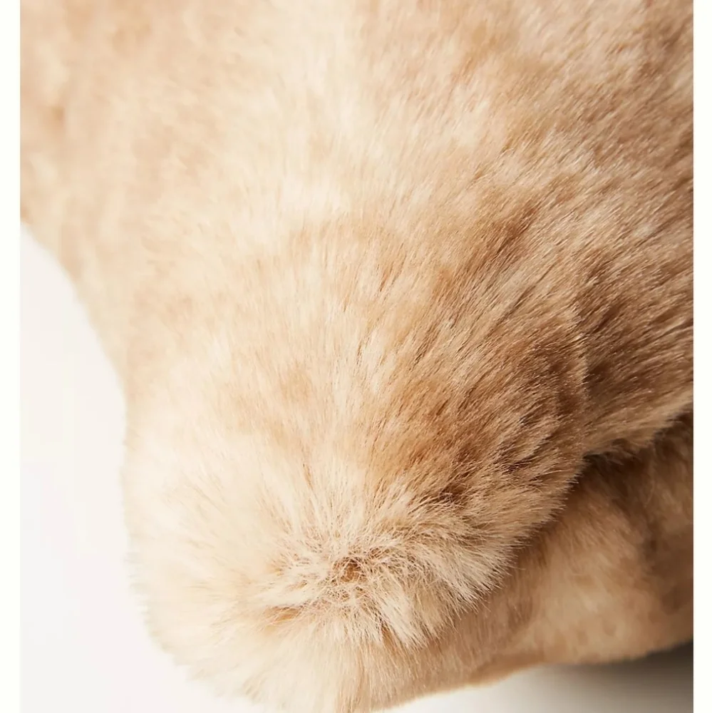 Bundle of 2! Anthropologie Aleksi Faux Fur Pillows - Sable